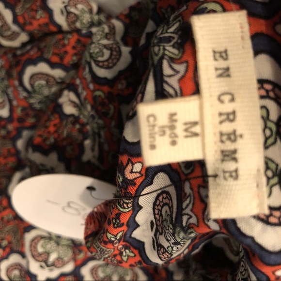 En Creme multicolor floral crossover front dress - Picture 7 of 8